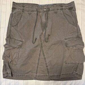 Casual Gray Cargo Skirt